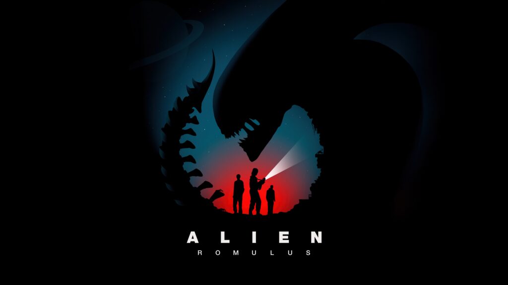 Alien Romulus Movie Poster Minimal 4K Wallpaper Background