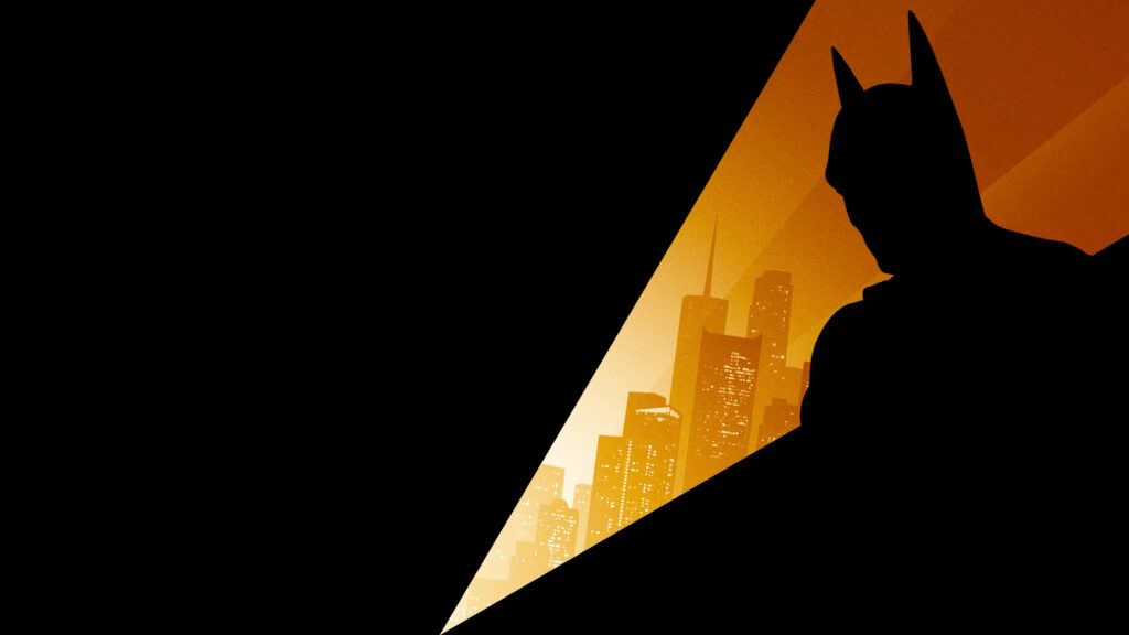 Batman Silhouette Minimal 4K Wallpaper Background