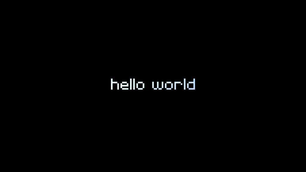 Hello World Pixel Dark Background 4K Wallpaper Background