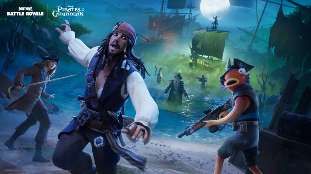 Pirates of The Caribbean Fortnite 4K Wallpaper Background