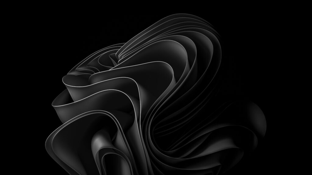 Windows 11 Dark Mode Abstract 4K Wallpaper Background