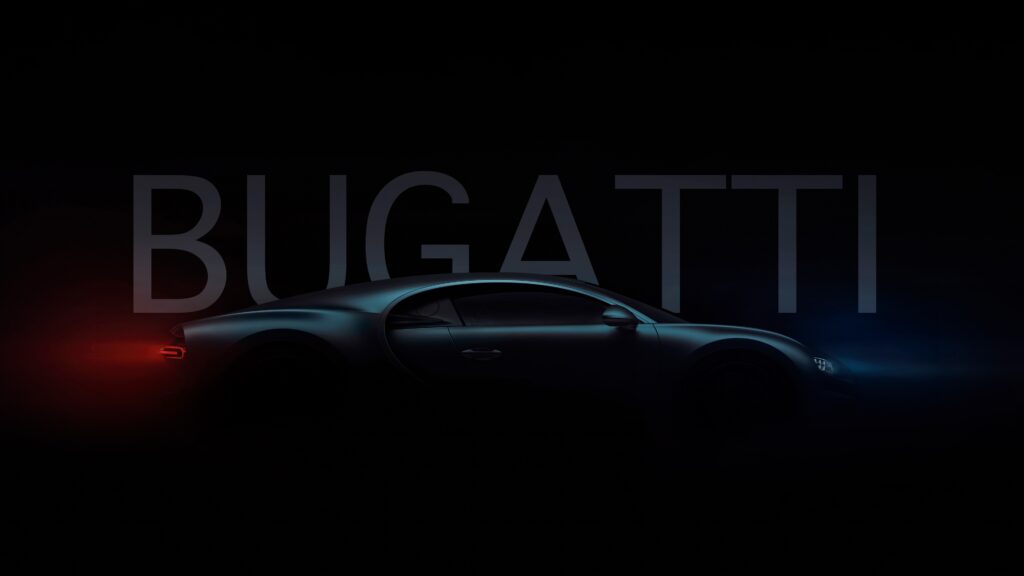 Black Bugatti Logo Dark Background 4K Wallpaper Background