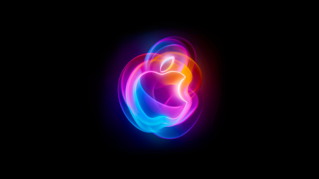 It's Glowtime Apple Event Logo Dark Background 4K Wallpaper Background