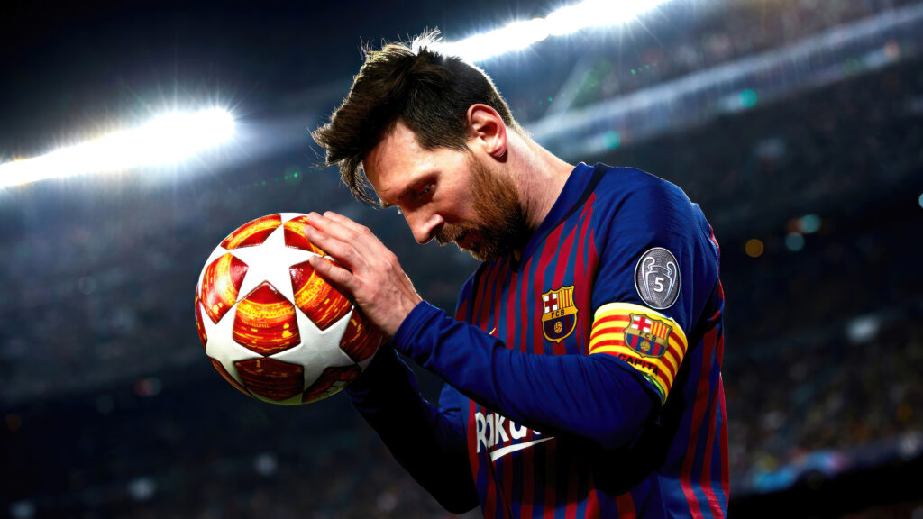 Lionel Messi The Goat 4K Wallpaper Background