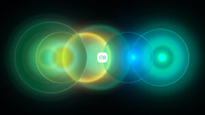 MIUI Blue Green Abstract Dark Background