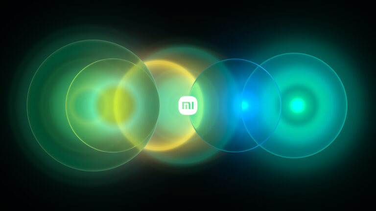 MIUI Blue Green Abstract Dark Background