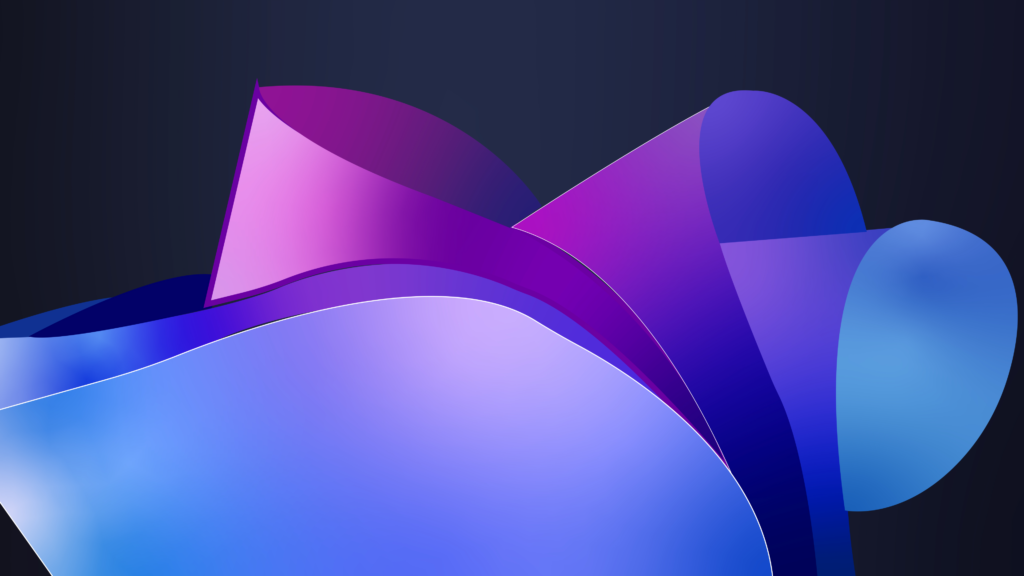 Windows 11 Dynamic Blue Purple Abstract 4K Wallpaper Background