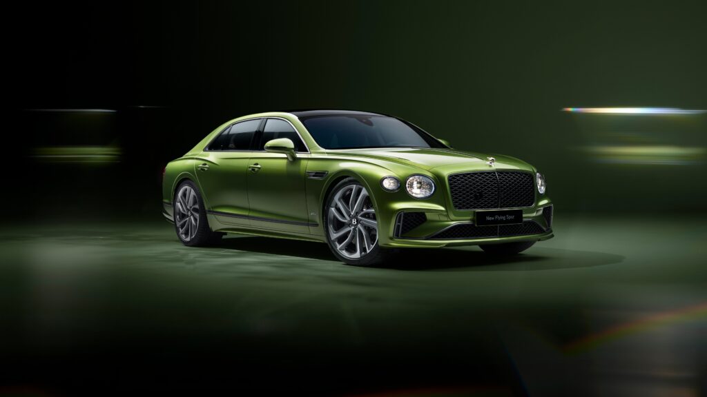 Bentley Green Flying Spur 4K Wallpaper Background