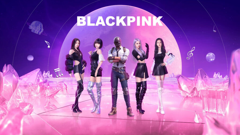 Blackpink x PUBG Mobile with Helmet Guy 4K Wallpaper Background